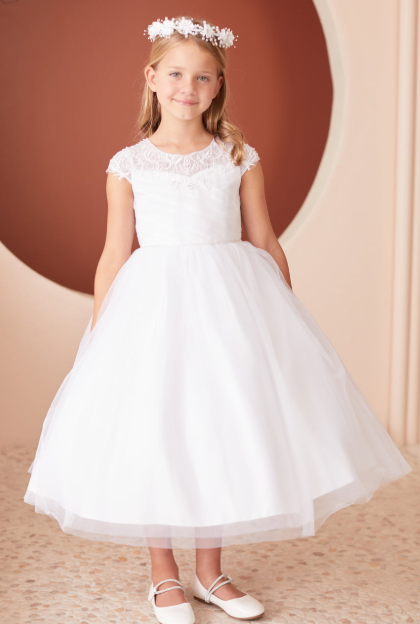 Tip Top Kids Communion Dress#216FrontHeadpiece Not Included