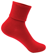 Red Triple Roll Socks