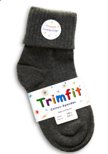 Gray Triple Roll SockSizes are According to Shoe Size