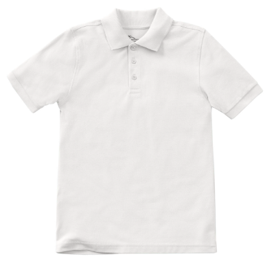 White Short Sleeve PoloGrades:  Kindergarten-4