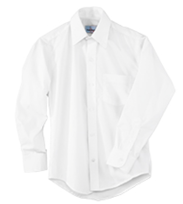St. AilbeWhiteLong Sleeve Broadcloth ShirtGrades: 5-8
