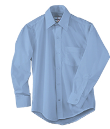 St. AilbeBlue Long Sleeve Broadcloth ShirtGrades: 5-8