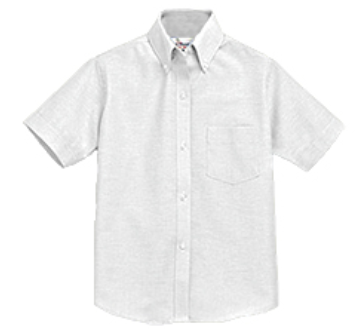 Morgan Park AcademyWhite Short Sleeve Oxford Collar ShirtWith School Logo