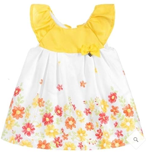 MAYORAL 1880 BABY GIRLS YELLOW/WHITE FLORAL DRESS 
