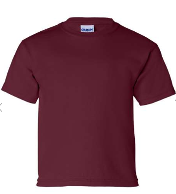 Christ the King Burgundy Gym T-shirt With School LogoGYM Is Held Once a Week