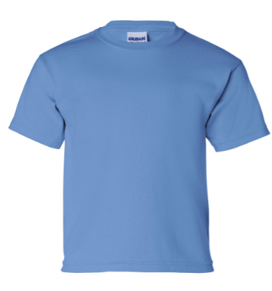 Queen of MartyrsLight Blue Gym T-shirtWith school LogoGym is held once a week