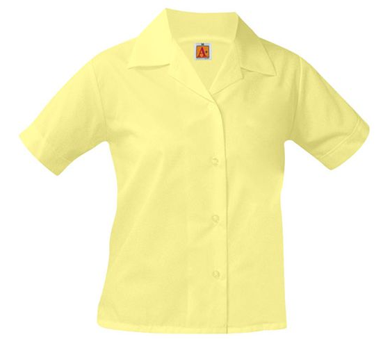 YellowShort SleevePointed Collar BlouseGrades:  6-8