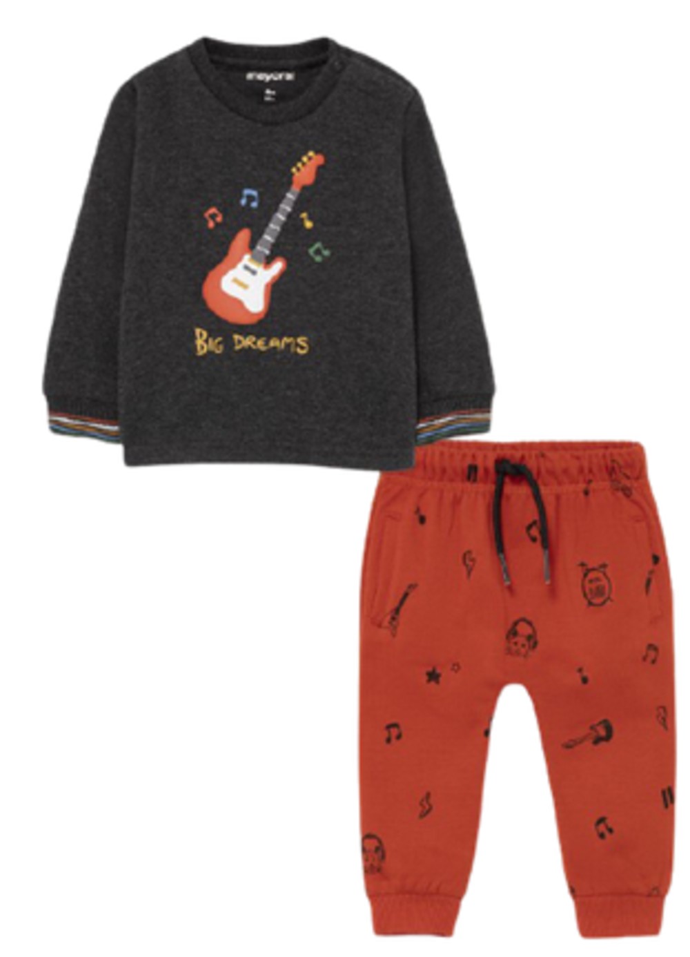 MAYORAL 2610 BABY BOYS FALL OUTFIT PANTS AND TOP SET (GUITAR DREAMS)