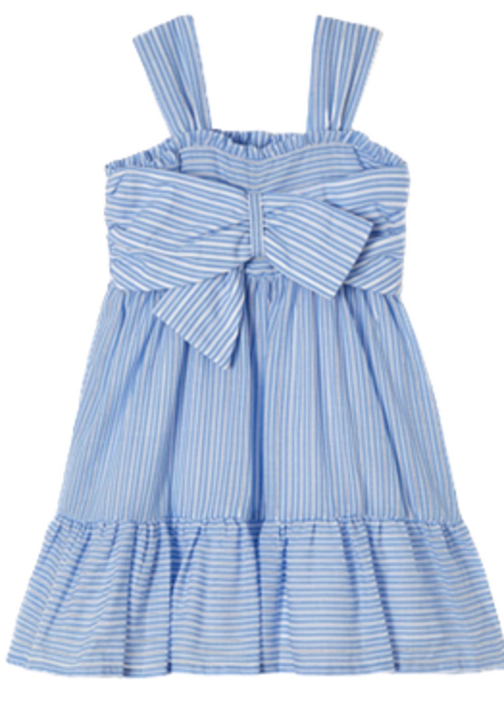 MAYORAL 3938 GIRLS BLUE AND WHITE STRIPED DRESS
