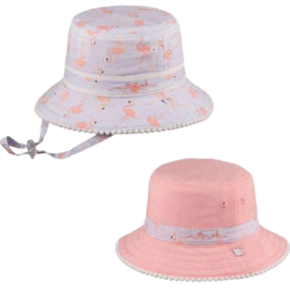 MILLYMOOK BABY GIRLS PINK REVERSIBLE BUCKET HAT CAMILLE