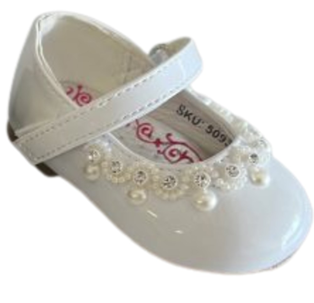 JOSMO Girl's, Patent Mary Jane - Infant & Toddler White Patent 