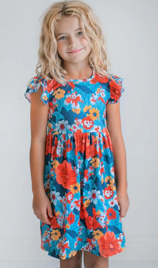 Adorable Sweetness Coral Floral Claire Dress