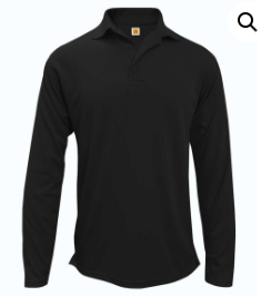 Morgan Park AcademyBlackLong Sleeve PoloWith School Logo
