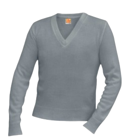 Morgan Park AcademyV-Neck PulloverGrayWith School Logo