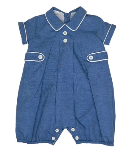 Karela Kids baby boys blue short romper