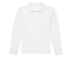 Annunciata SchoolGIrlsWhiteLong Sleeve PoloWith School LogoGrades: 1-8