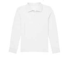 Queen of MartyrsGirls&nbsp;White Long Sleeve PoloGrades: Kindergarten-8Girls Only