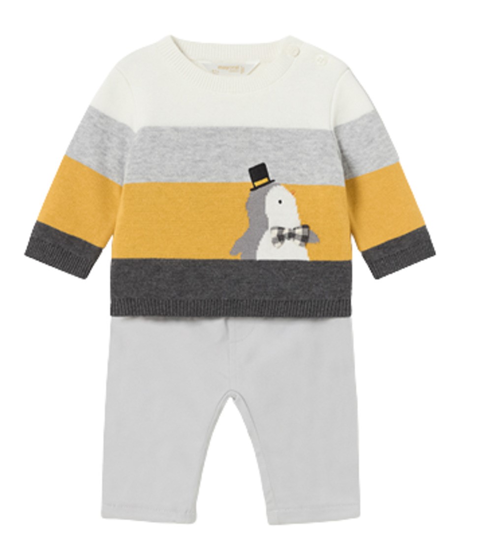 MAYORAL 2521 BABY BOYS STRIPED SWEATER PANT SET