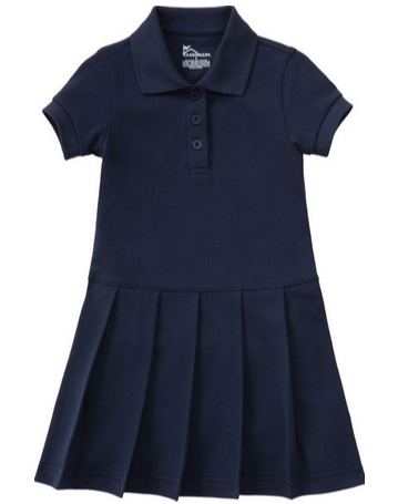 St. DamianNavy  Pleated Jersey DressWith School LogoGrades:  Pre-K