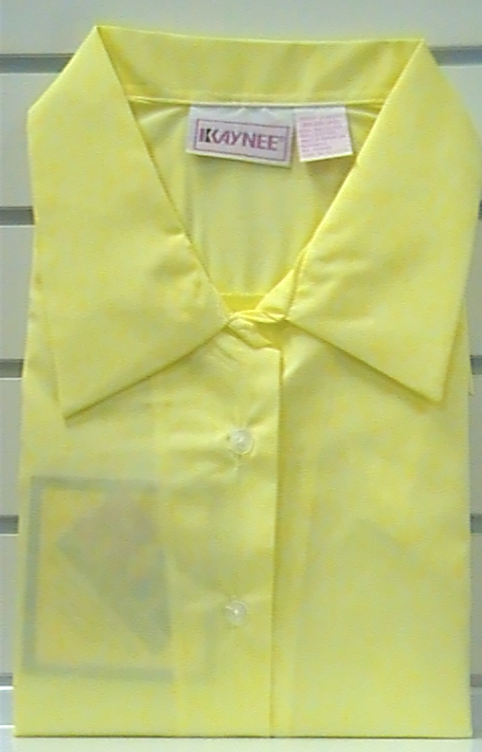 YellowShort SleevePointed Collar Blouse