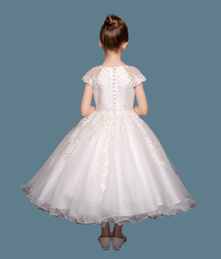 Princess Daliana Communion Dress#404BackHeadpiece Not Included