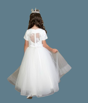 Princess Daliana Communion Dress#403BackHeadpiece Not Included
