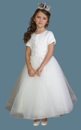 Princess Daliana Communion Dress#403FrontHeadpiece Not Included