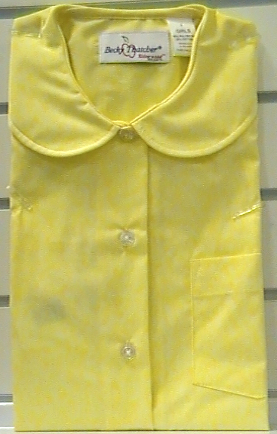 YellowShort SleevePeter Pan Blouse