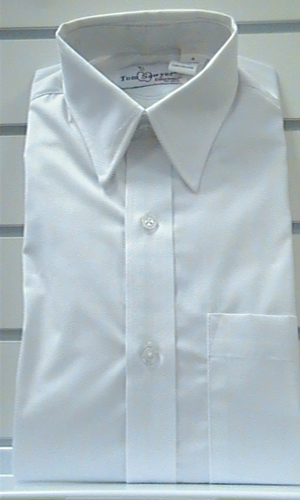 WhiteLong SleeveBroadcloth Shirt