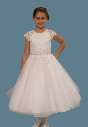 Sweetie Pie Communion Dress#320FrontHeadpiece Not Included