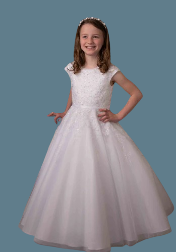 Sweetie Pie Communion Dress#310FrontHeadpiece Not Included
