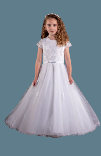 Sweetie Pie Communion Dress#312FrontHeadpiece Not Included