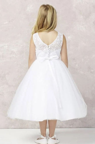 Tip Top Kids Communion Dress#203BackHeadpiece Not Included