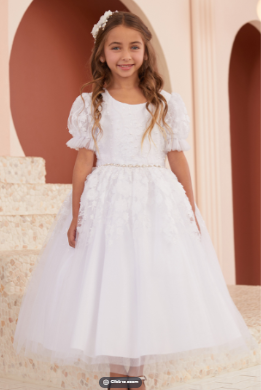 Tip Top Kids Communion Dress#202FrontHeadpiece Not Included