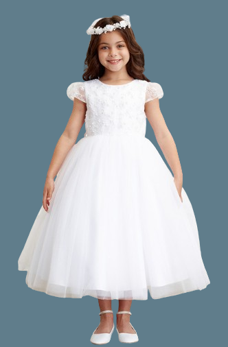 Tip Top Kids Communion Dress#209FrontHeadpiece Not Included