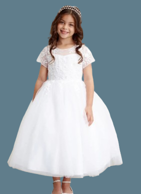 Tip Top Kids Communion Dress#200FrontHeadpiece Not Included