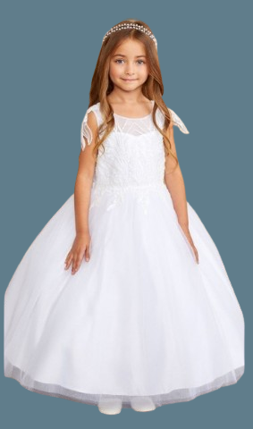 Tip Tip Kids Communion Dress#212FrontHeadpiece Not Included