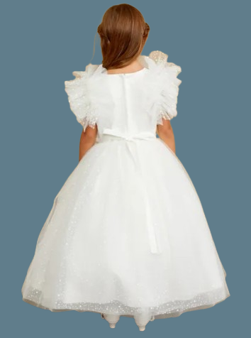 Tip Top Kids Communion Dress#216BackHeadpiece Not Included