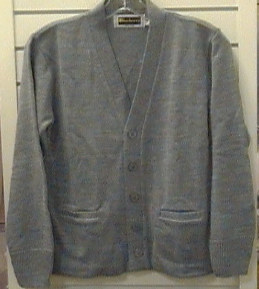 Gray V-neck Cardigan
